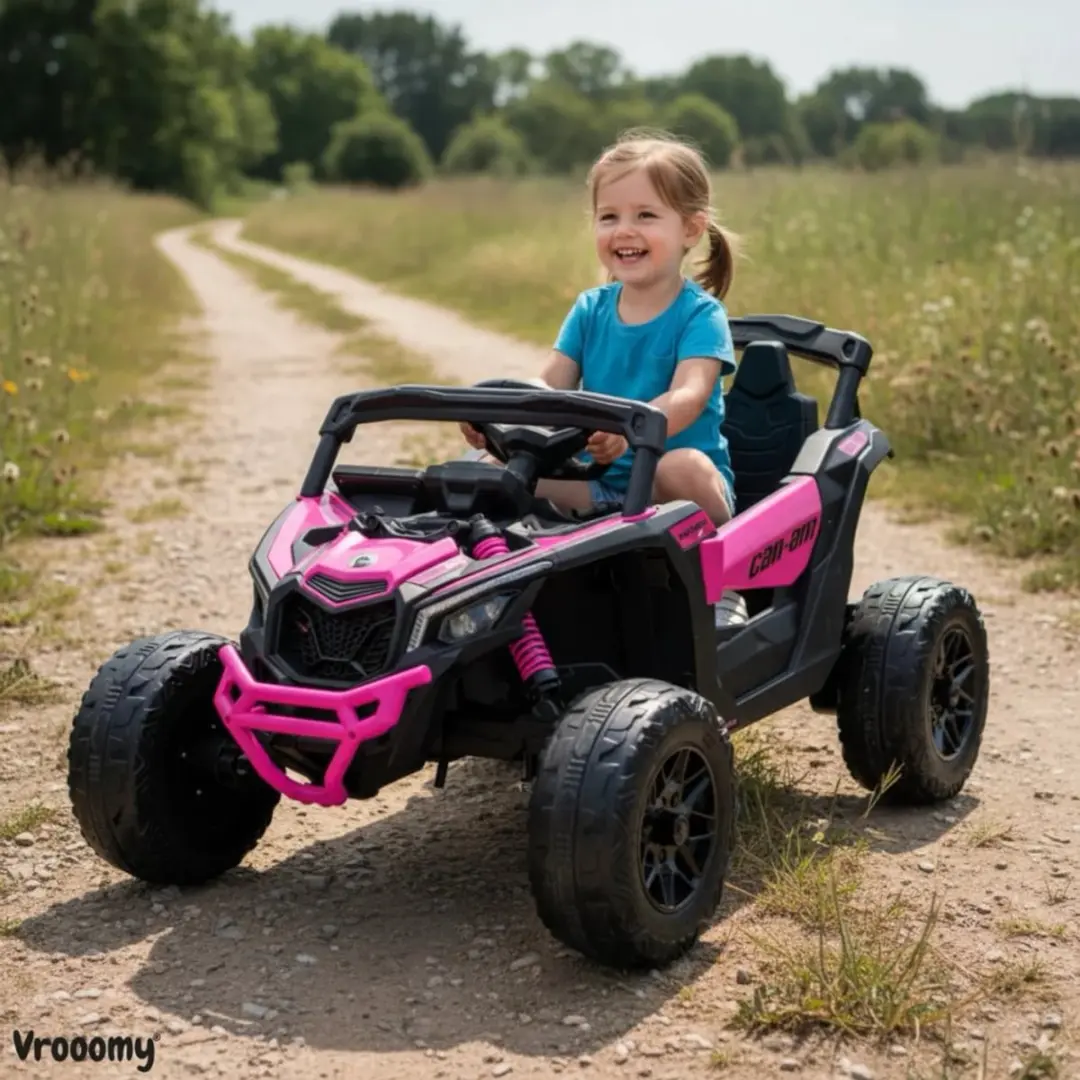Vrooomy Can-Am Maverick R 12V Kinderauto Roze - afbeelding 4 van 6