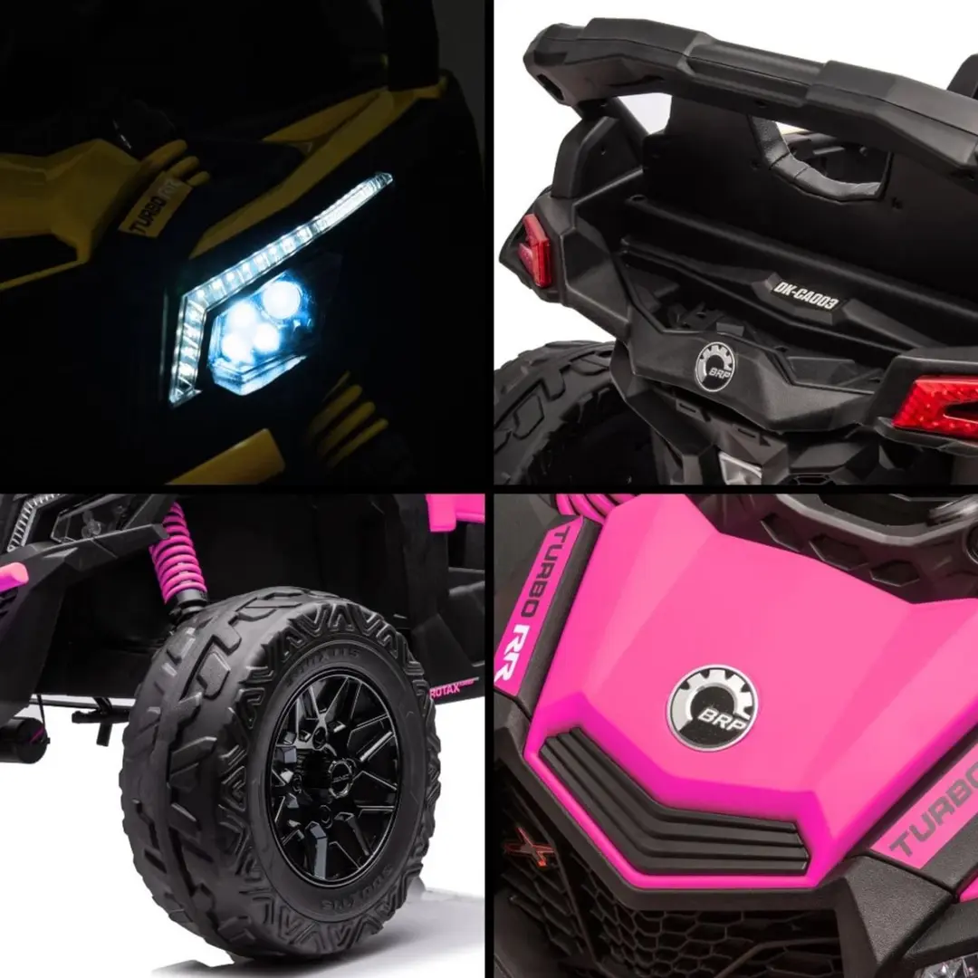 Vrooomy Can-Am Maverick R 12V Kinderauto Roze - afbeelding 5 van 6