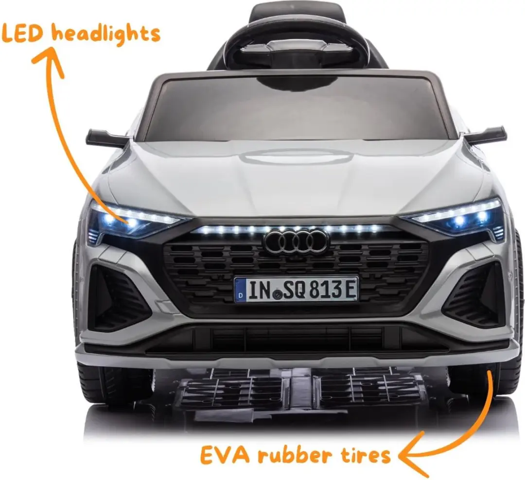 Vrooomy Audi SQ8 e-Tron 12V Kinderauto Grijs - afbeelding 5 van 6
