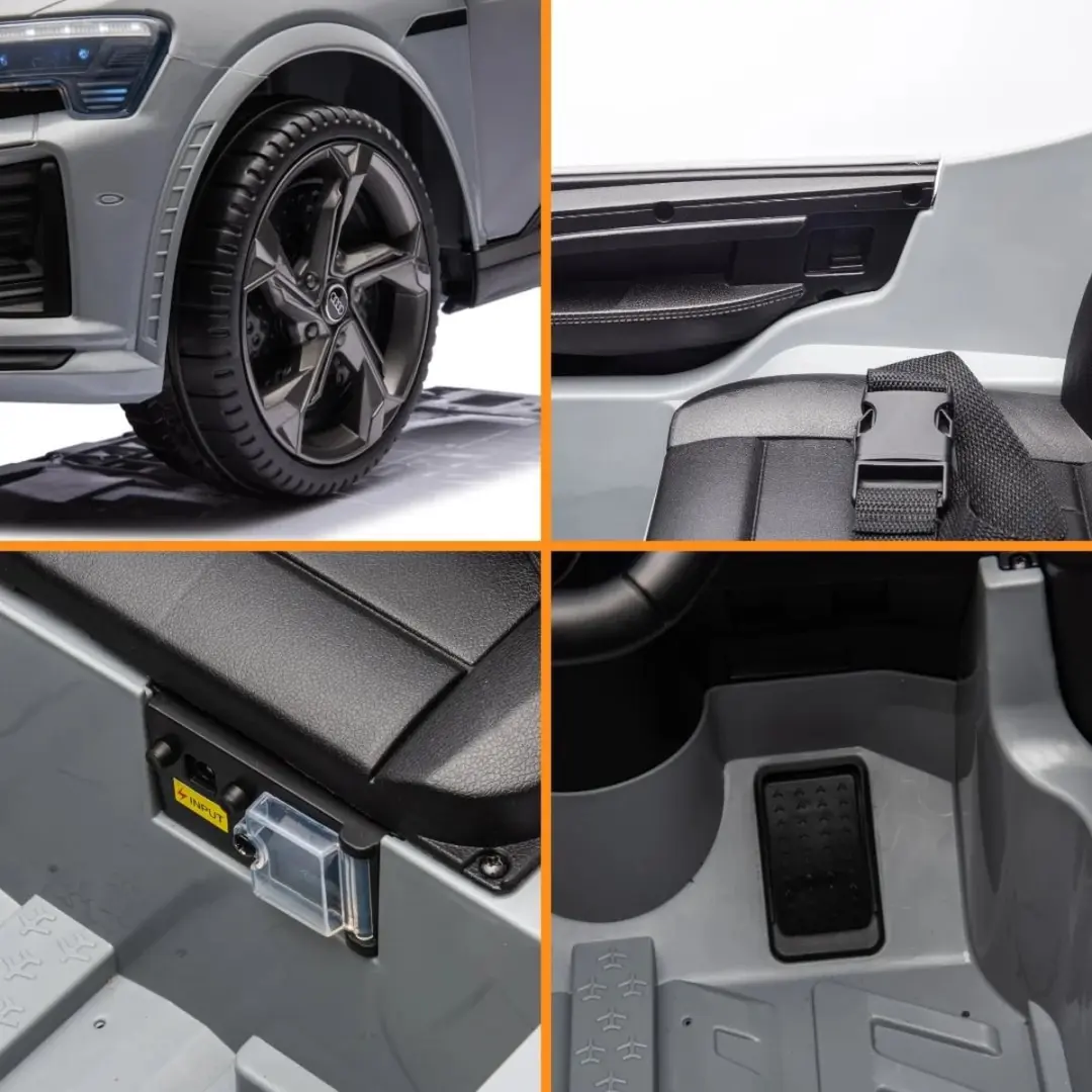 Vrooomy Audi SQ8 e-Tron 12V Kinderauto Grijs - afbeelding 2 van 6