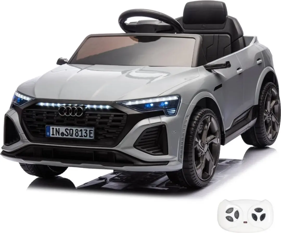 Vrooomy Audi SQ8 e-Tron 12V Kinderauto Grijs