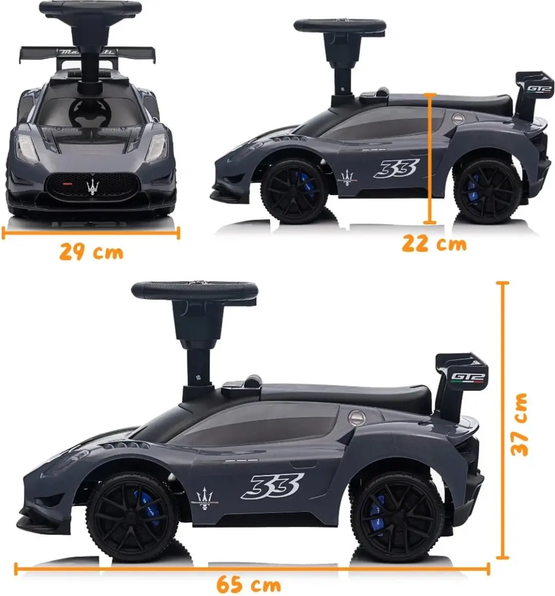 Vrooomy Maserati GT2 Loopauto - Grijs - afbeelding 4 van 6