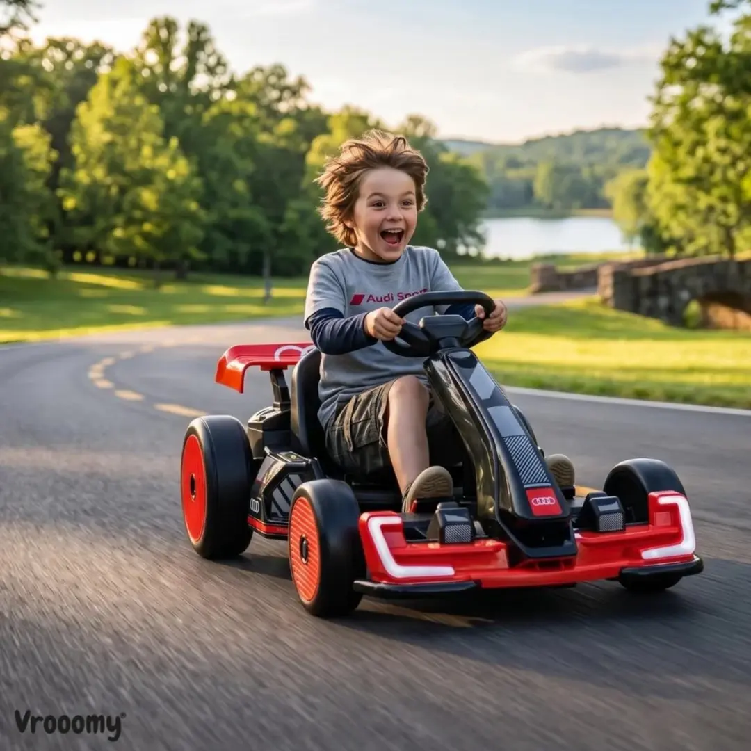 Vrooomy Audi Drift e-Gokart 24V - Rood - afbeelding 5 van 6