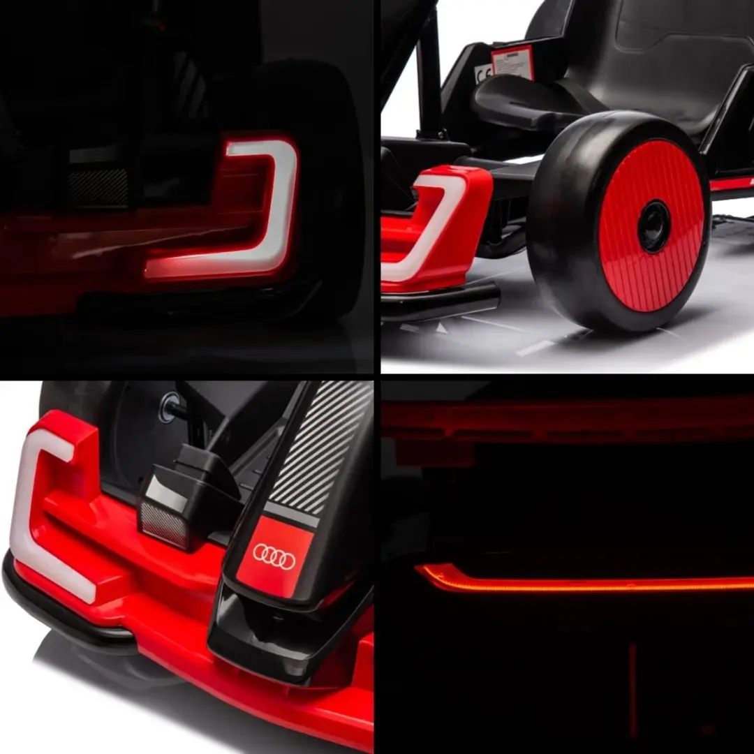 Vrooomy Audi Drift e-Gokart 24V - Rood - afbeelding 4 van 6