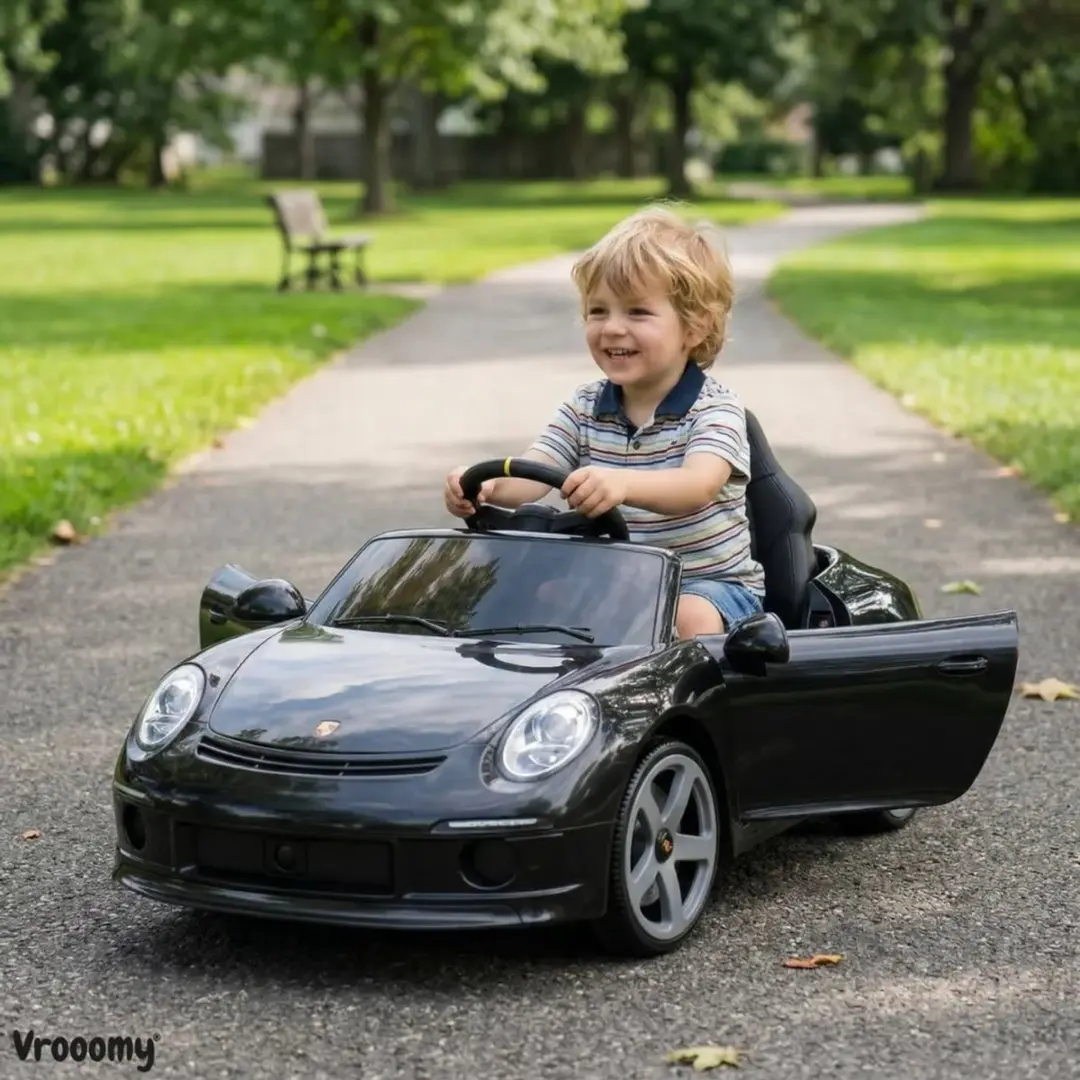 Vrooomy RUF GT 12V Kinderauto - Zwart - afbeelding 4 van 6