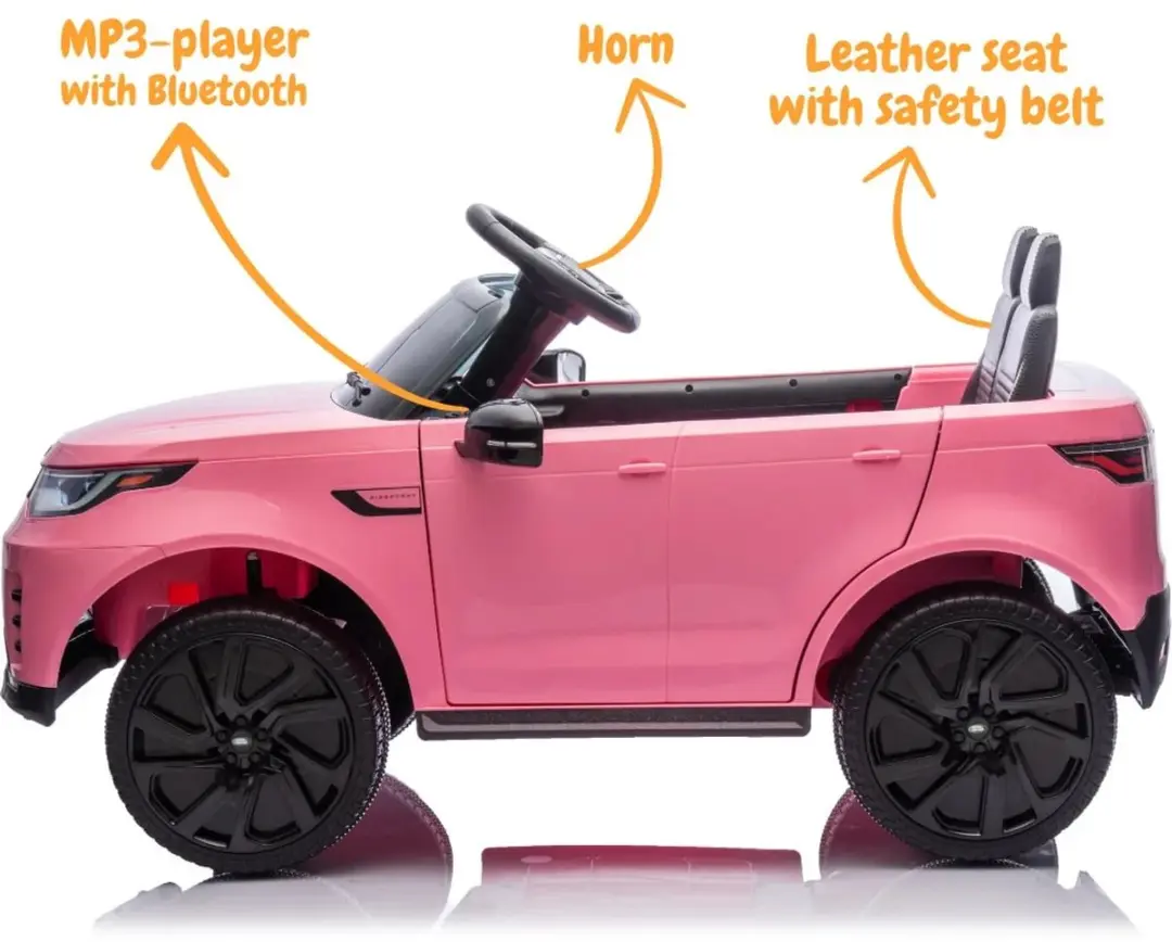 Vrooomy Land Rover Discovery 12V Kinderauto - Roze - afbeelding 6 van 6