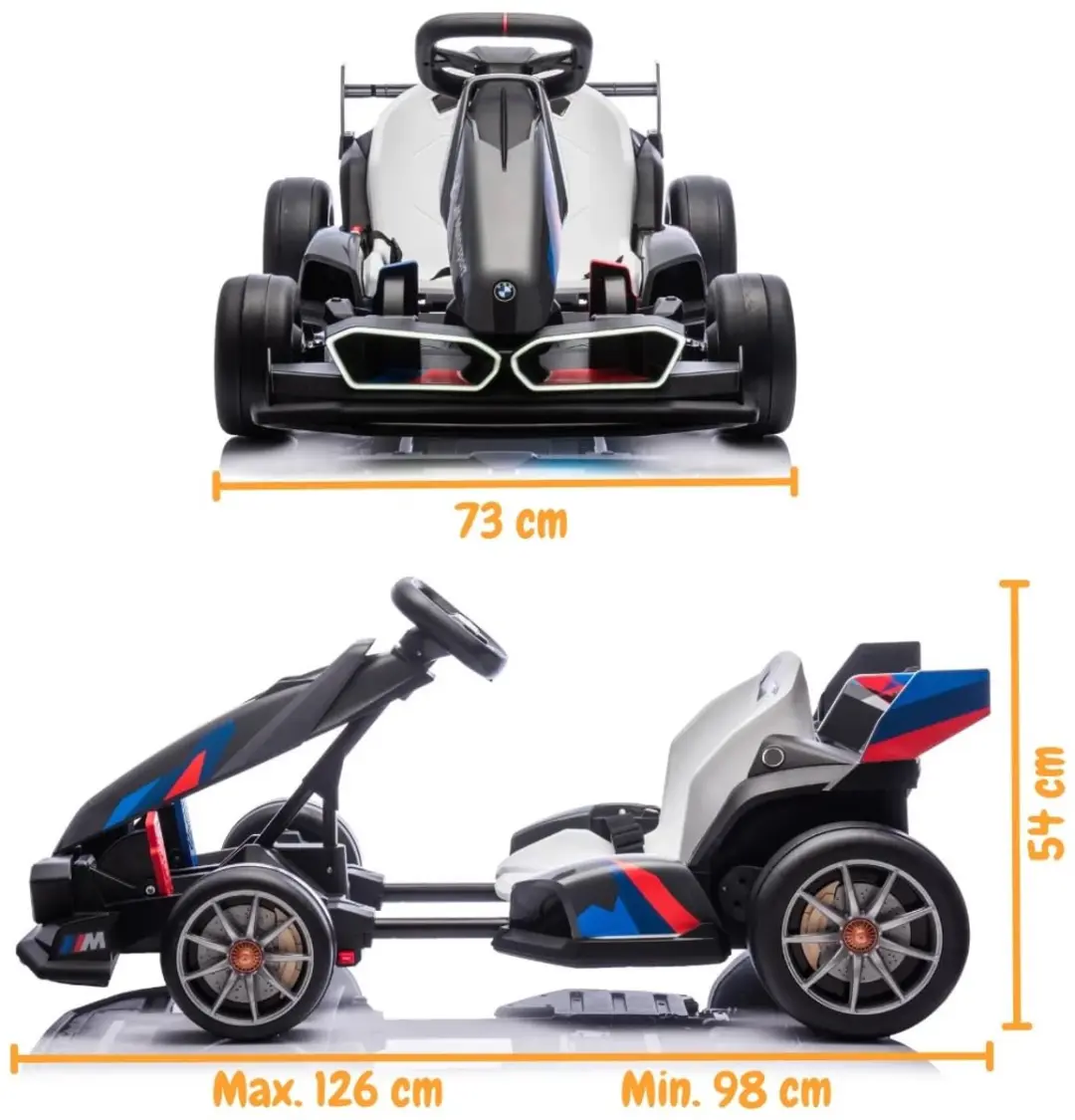 Vrooomy BMW M-Stijl Elektrische Go-Kart 24V - Grijs - afbeelding 2 van 6