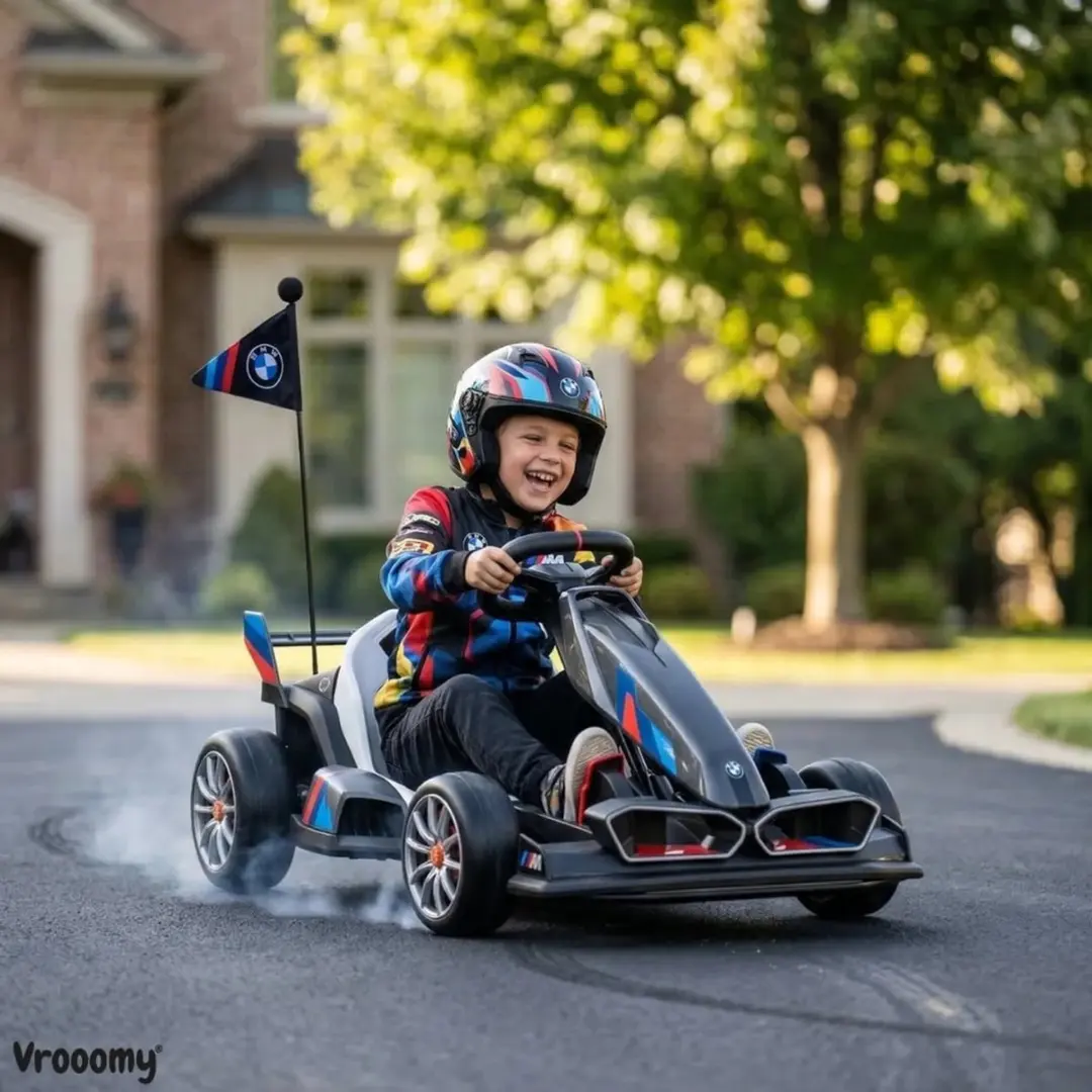 Vrooomy BMW M-Stijl Elektrische Go-Kart 24V - Grijs - afbeelding 4 van 6