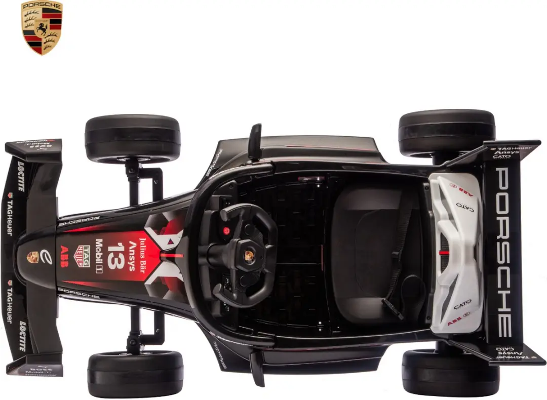 Vrooomy Porsche 99X Electric Kinderauto 12V - Zwart - afbeelding 6 van 6