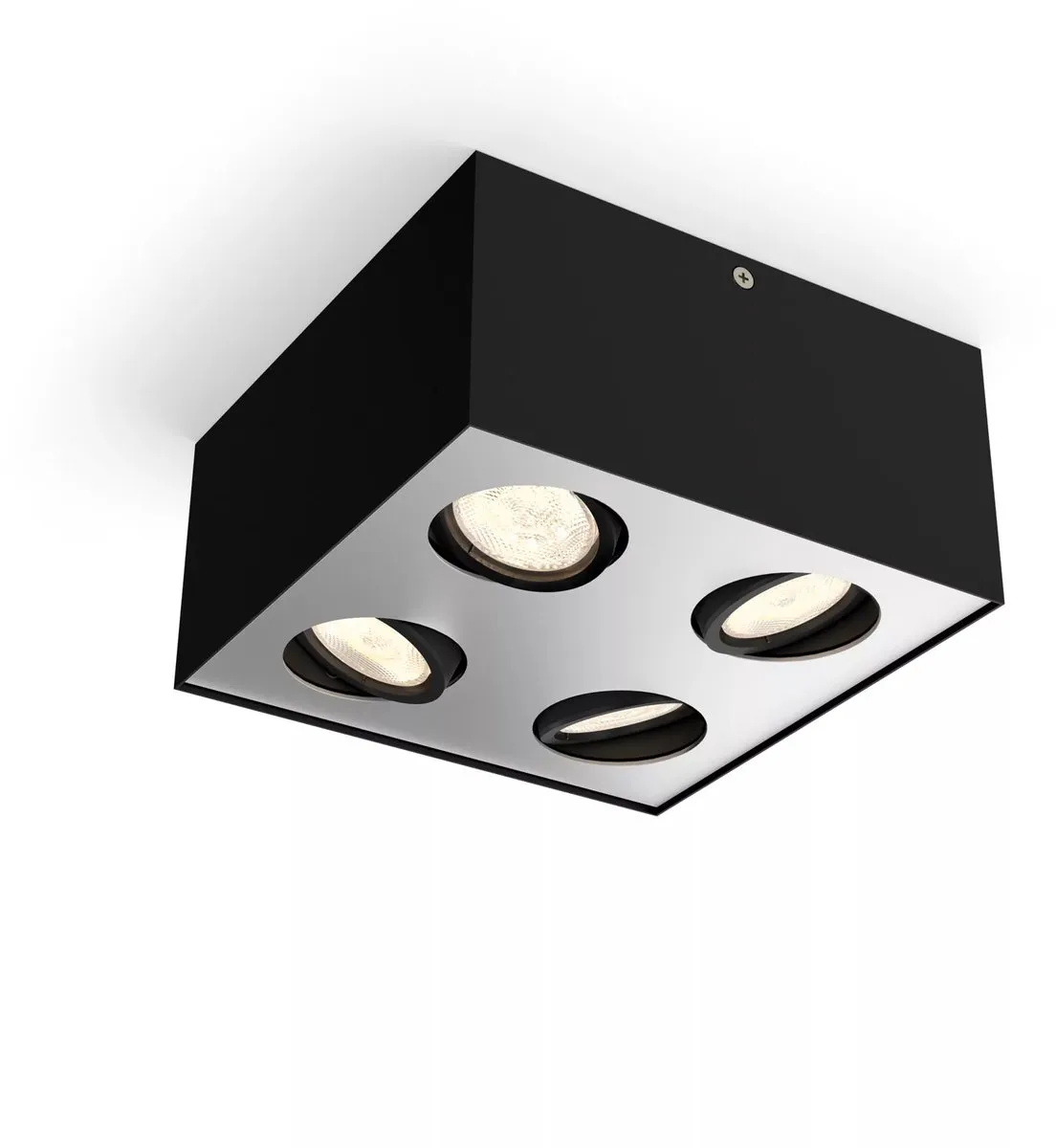Philips Box opbouwspot - 4-lichts - zwart