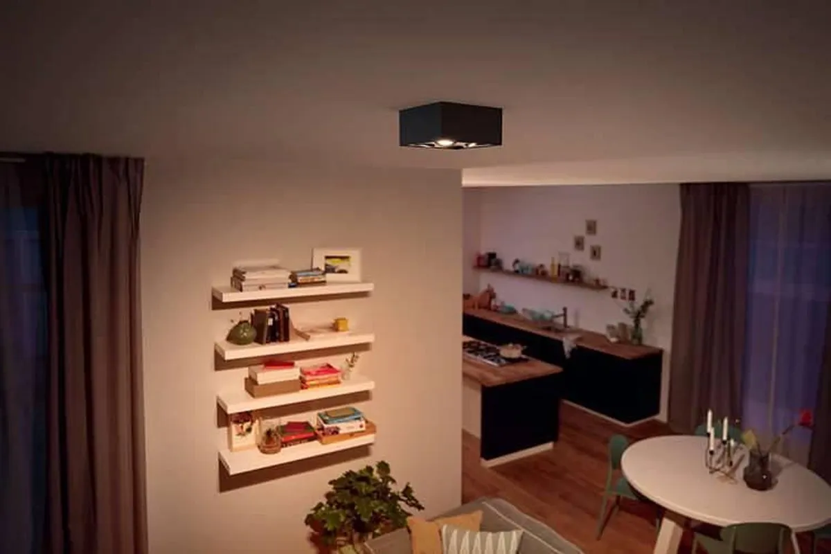 Philips Box opbouwspot - 4-lichts - zwart