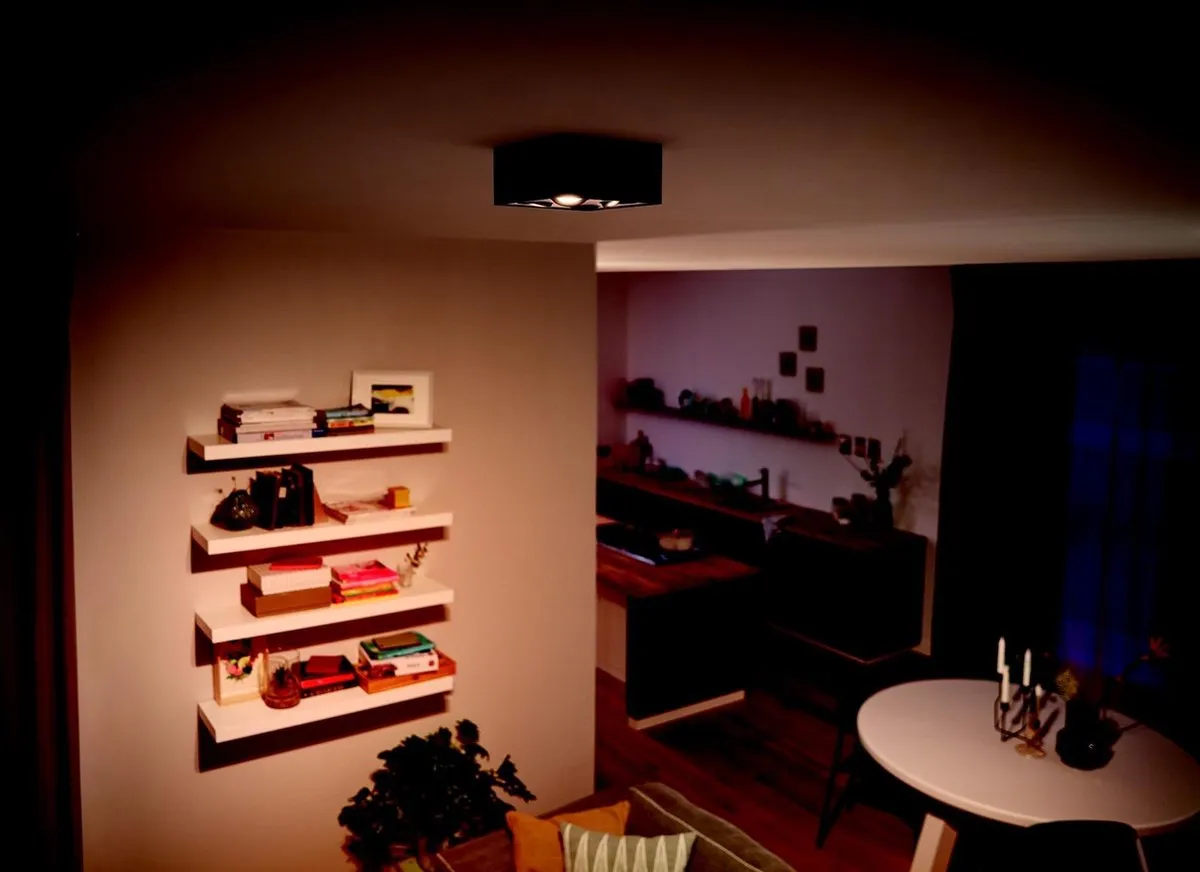 Philips Box opbouwspot - 4-lichts - zwart