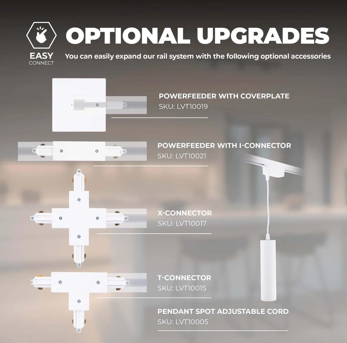 Ledvion LED Railverlichting 2M 6 Spots - Wit - Dimbaar - GU10