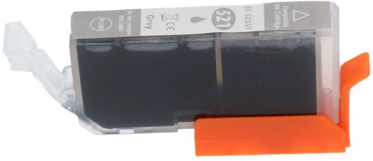PrintAbout CLI-521GY Inktcartridge - Grijs - 13ml - o.a. Canon PIXMA