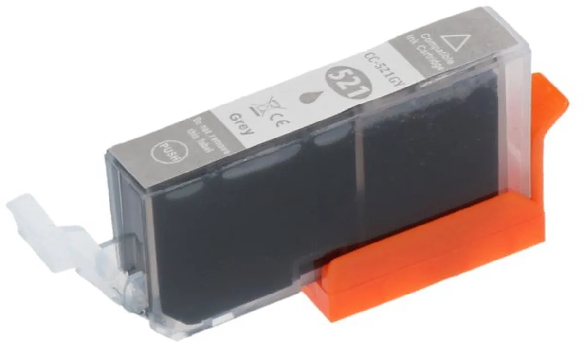 PrintAbout CLI-521GY Inktcartridge - Grijs - 13ml - o.a. Canon PIXMA