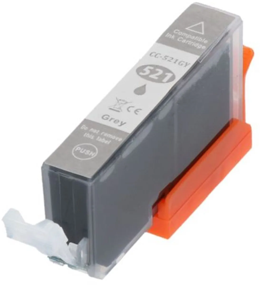 PrintAbout CLI-521GY Inktcartridge - Grijs - 13ml - o.a. Canon PIXMA