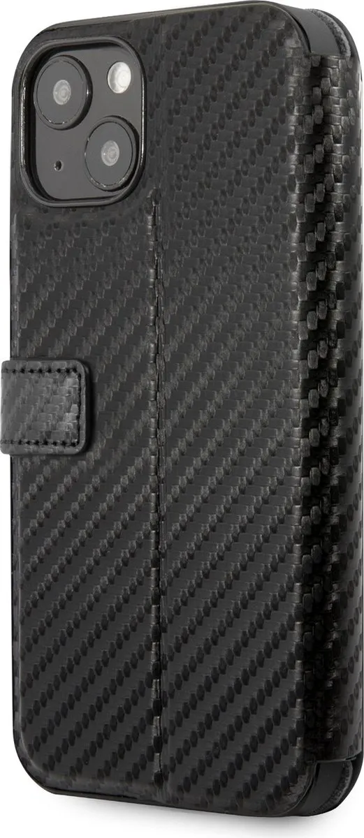 Ferrari iPhone 13 Mini Hoesje - Smooth Tire Stripe - 2 Pasjes - Zwart - afbeelding 6 van 6