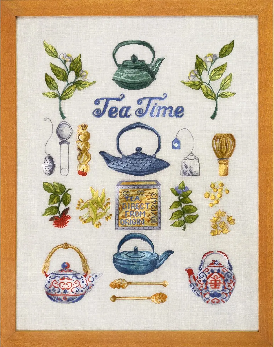 Permin borduurpakket Thee Tijd 70-1482 telpatroon