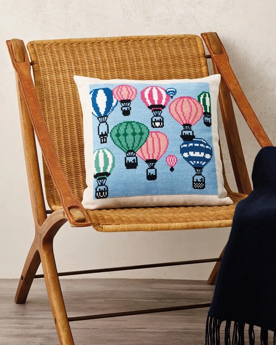Kussen Luchtballonnen borduurpakket