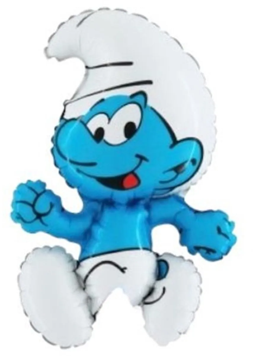 De Smurfen Folie Ballon Gewone Smurf 35cm