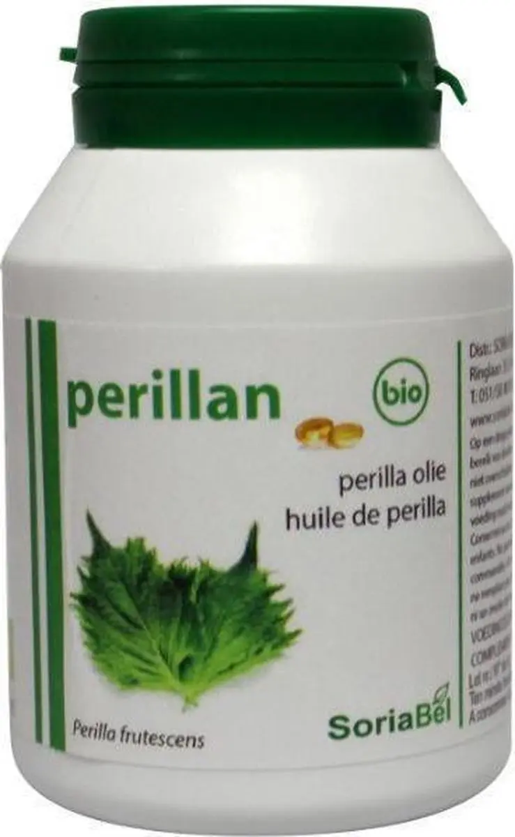 Soria Natural Perilla Olie 500mg - 100 Capsules - afbeelding 5 van 6