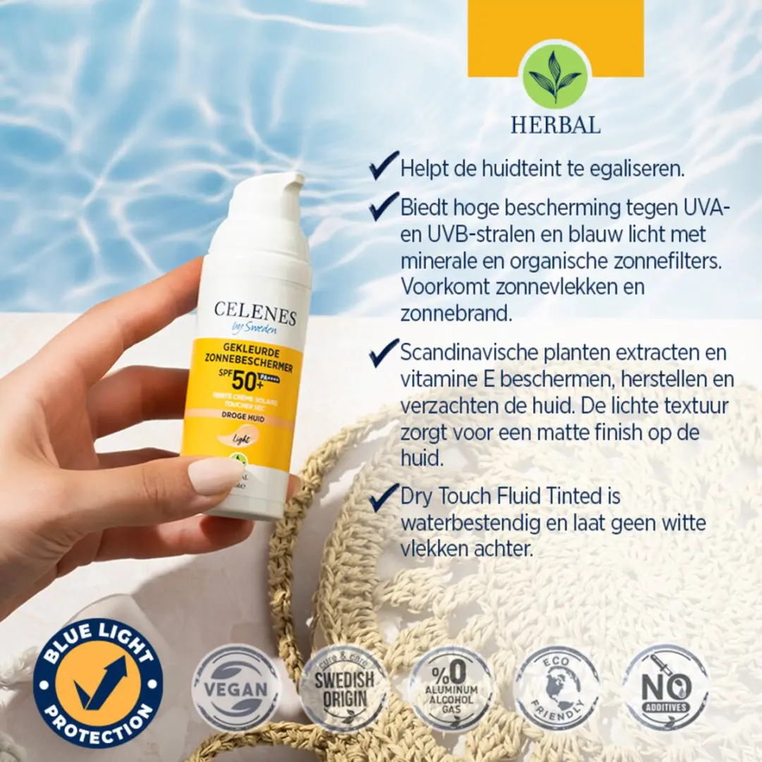 Celenes Herbal Dry Touch Zonnefluïde SPF 50 - 50ml