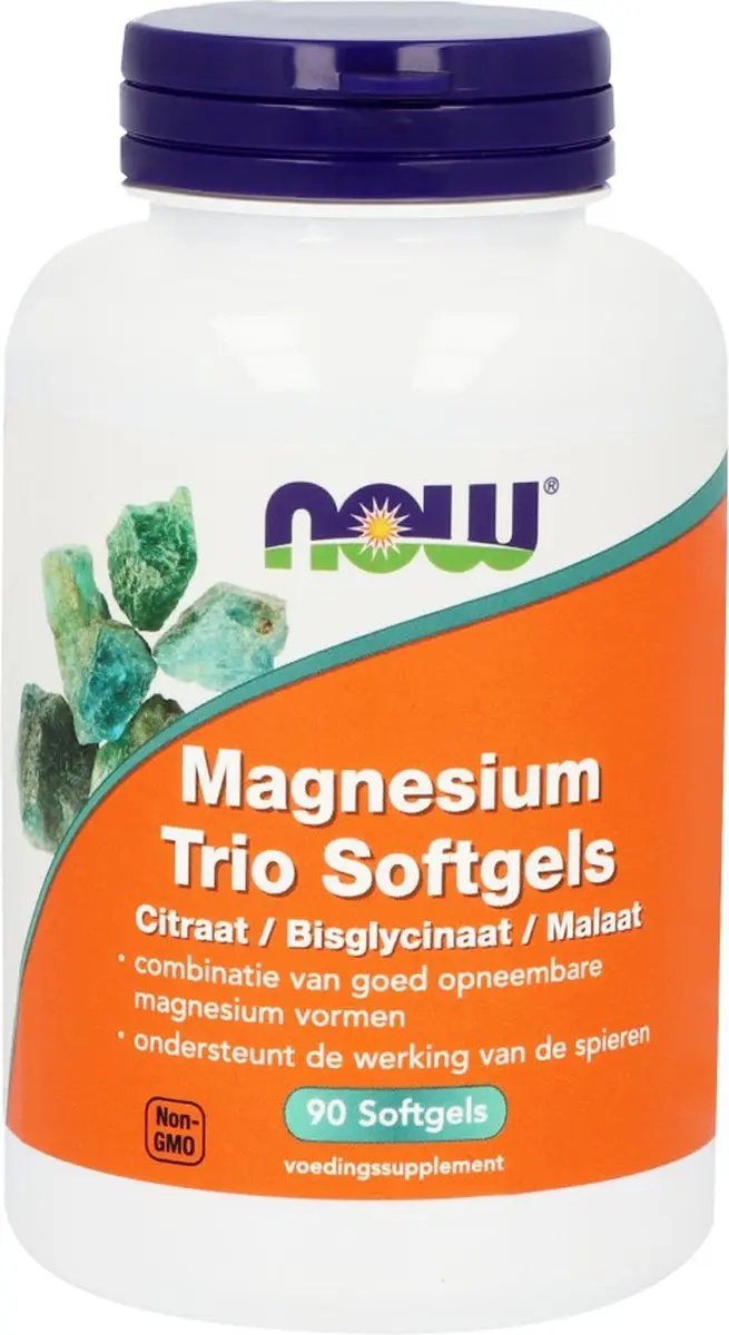 Now Foods Magnesium Trio Softgels 90 Stuks