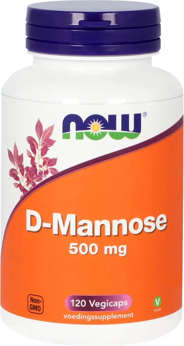 Now Foods D-Mannose 500mg - 120 Vegicaps - afbeelding 3 van 3