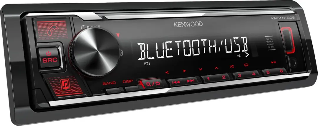Kenwood KMM-BT209 Autoradio - 1DIN - 4x50W - Rood - afbeelding 2 van 3