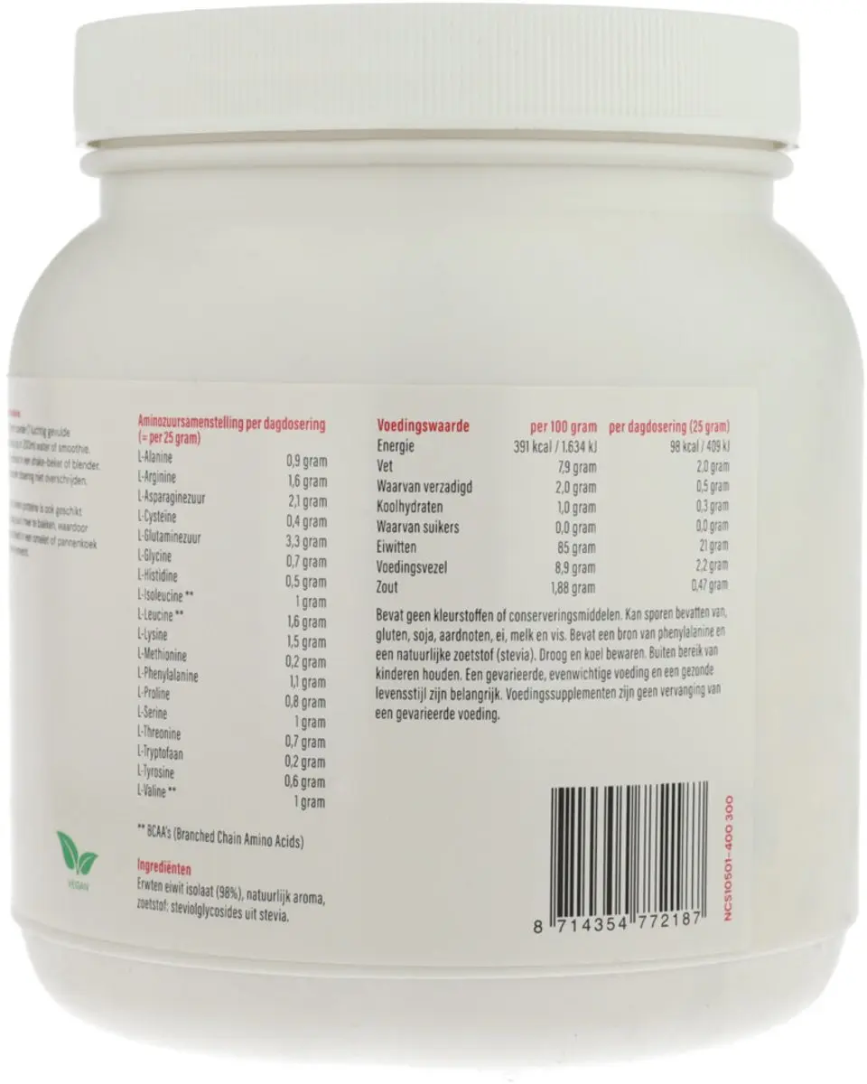 New Care Erwtenproteïne Vanille 400g