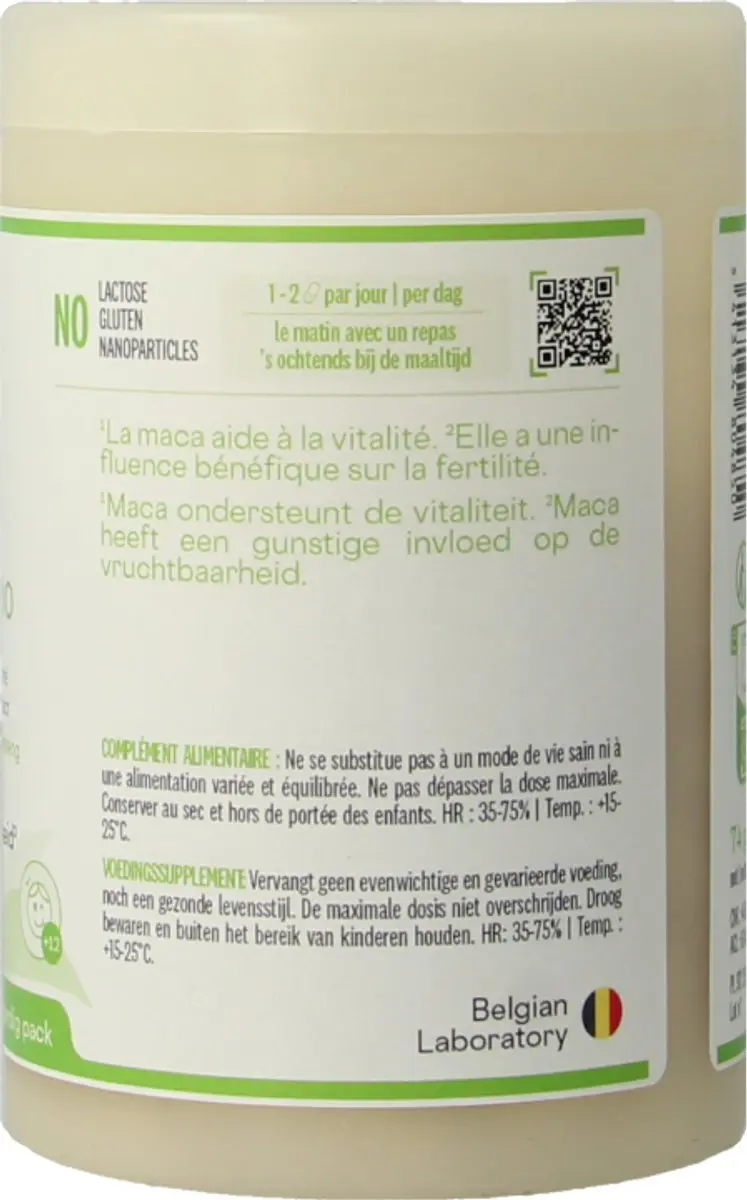 Be-Life Maca 2000 Bio 90 Capsules - afbeelding 3 van 4