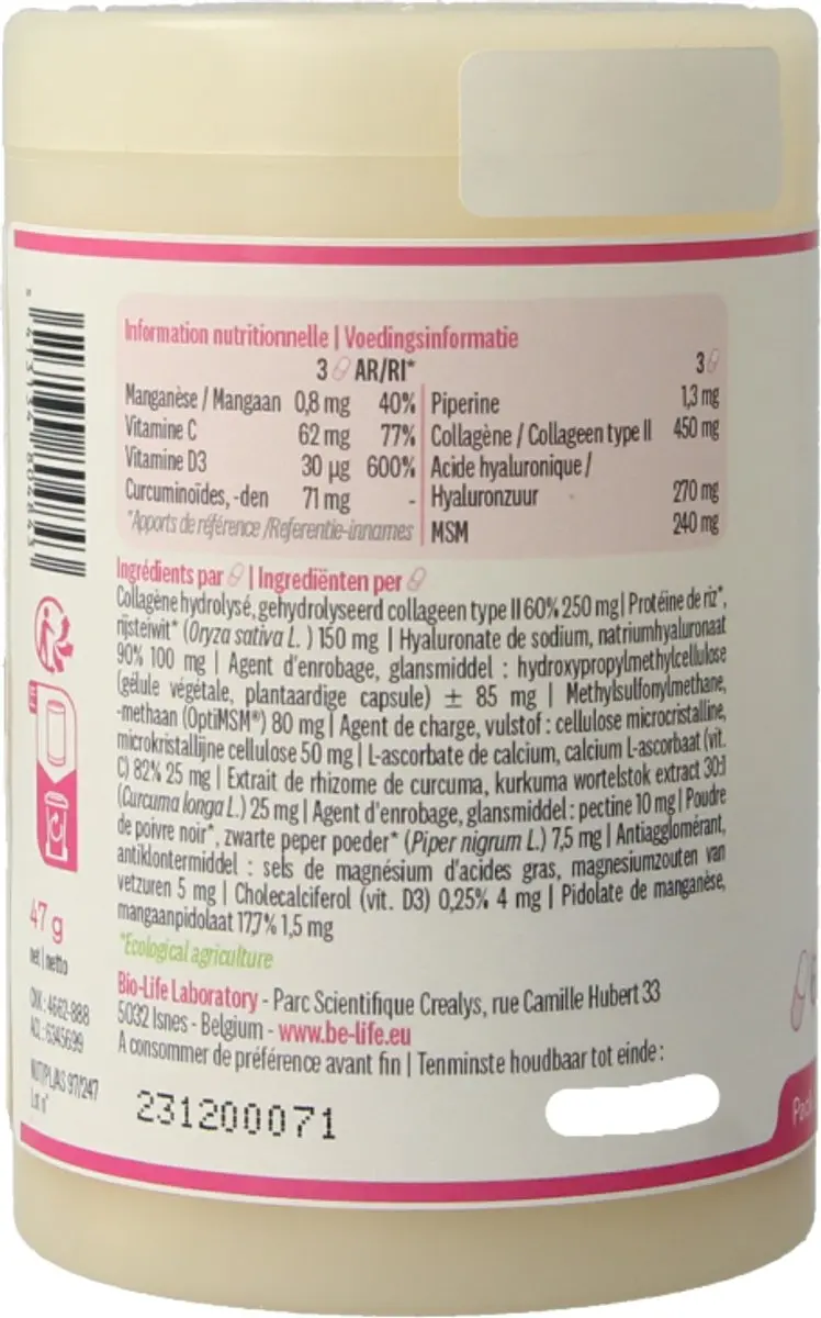 Be-Life Hydraflex 60 Capsules - afbeelding 3 van 5