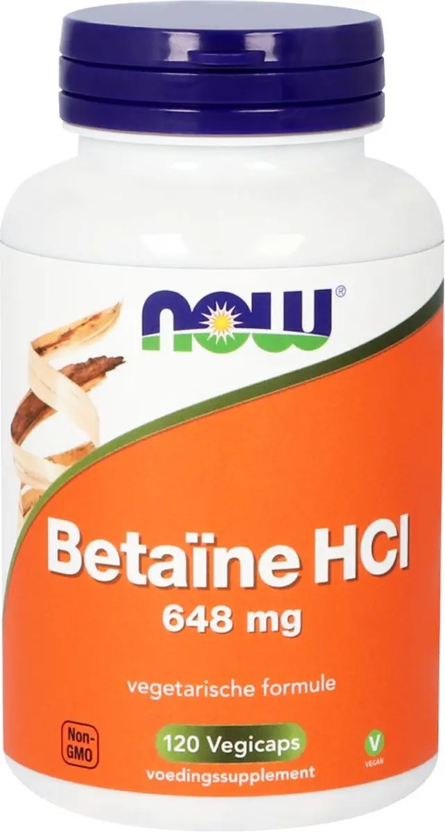 Now Foods Betaïne HCL 120 Vegicaps - afbeelding 4 van 4
