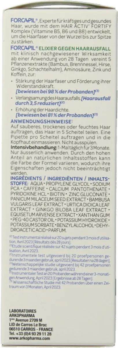 Arkopharma Forcapil Elixer Haaruitval 50ml