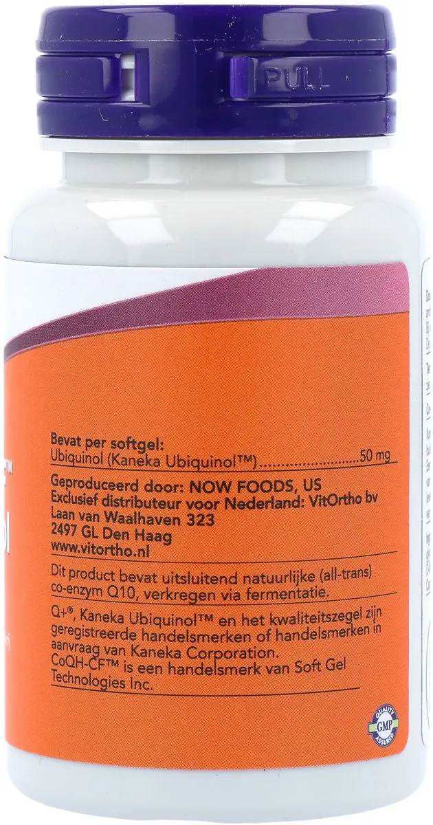 Now Foods Ubiquinol COQH-CF 50mg - 60 Capsules - afbeelding 2 van 6
