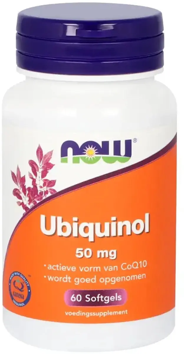 Now Foods Ubiquinol COQH-CF 50mg - 60 Capsules - afbeelding 6 van 6