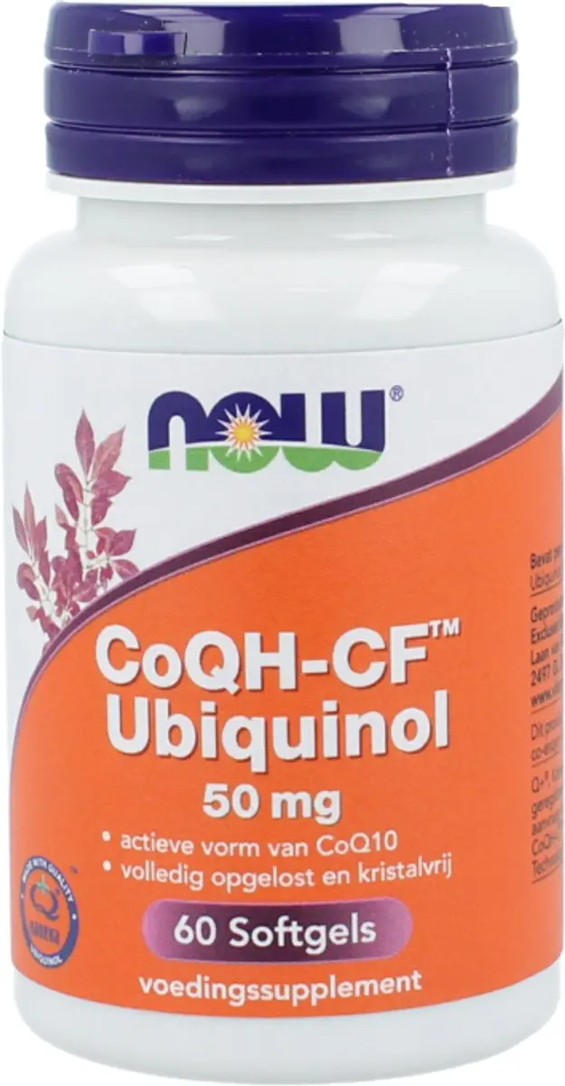 Now Foods Ubiquinol COQH-CF 50mg - 60 Capsules - afbeelding 5 van 6