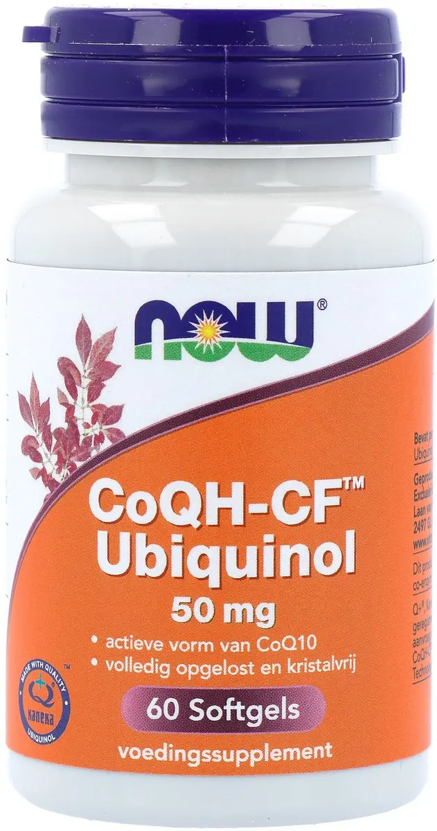 Now Foods Ubiquinol COQH-CF 50mg - 60 Capsules - afbeelding 4 van 6