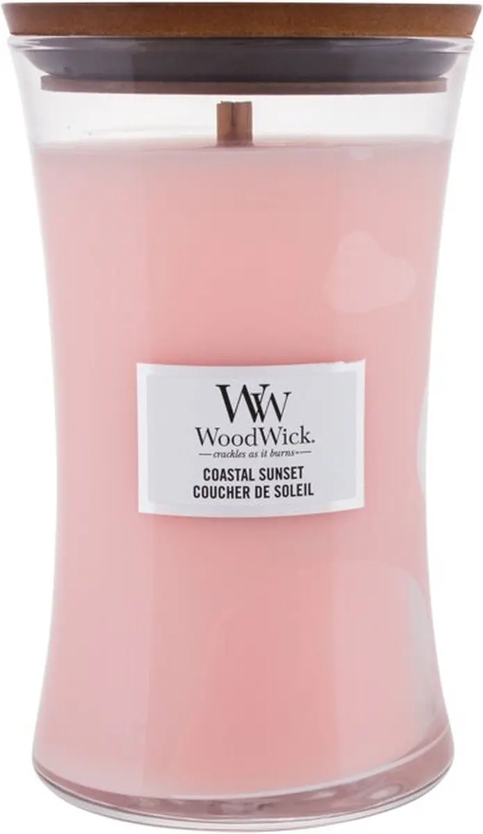 Woodwick Hourglass Geurkaars Coastal Sunset - 130 Branduren - afbeelding 4 van 5