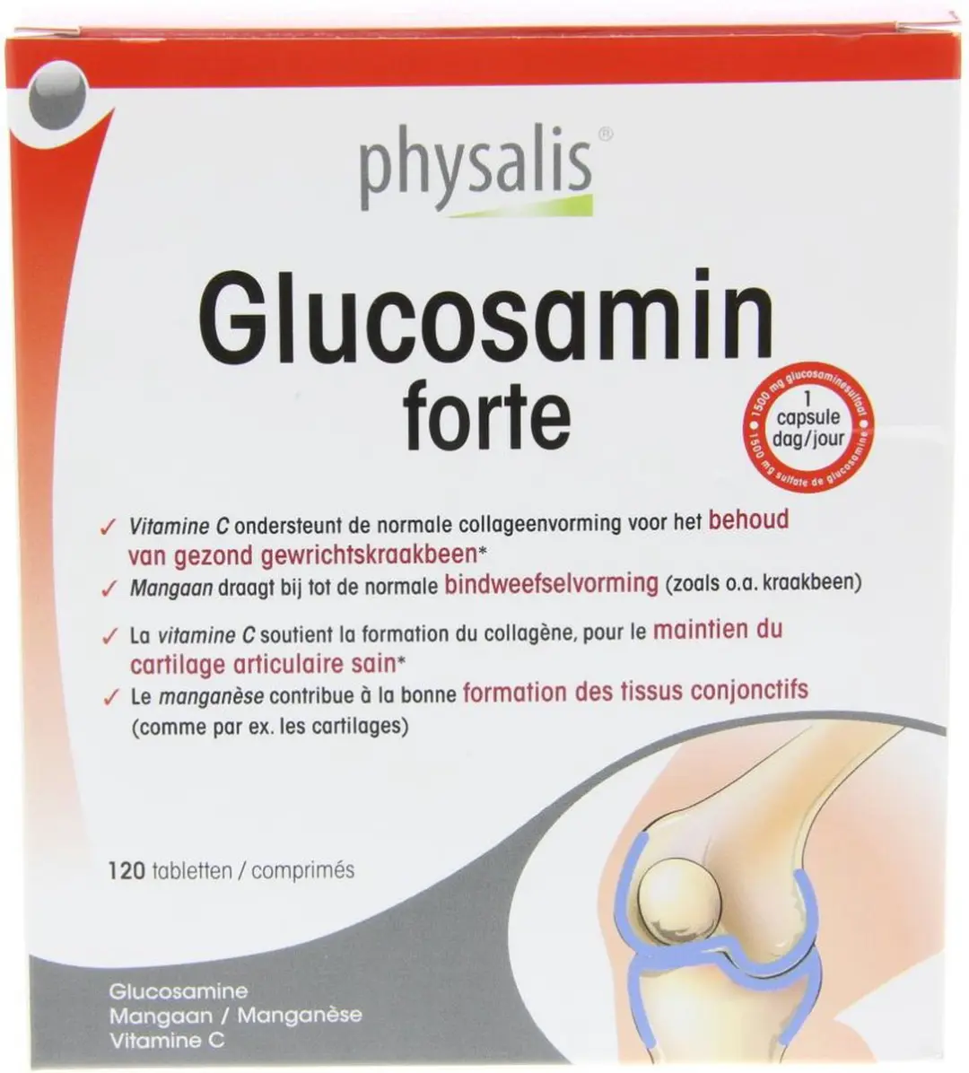 Physalis Glucosamin Forte 120 Tabletten - afbeelding 4 van 6