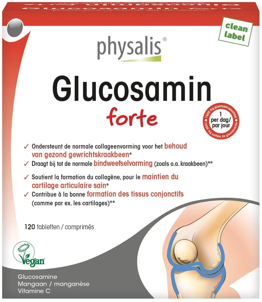 Physalis Glucosamin Forte 120 Tabletten - afbeelding 2 van 6