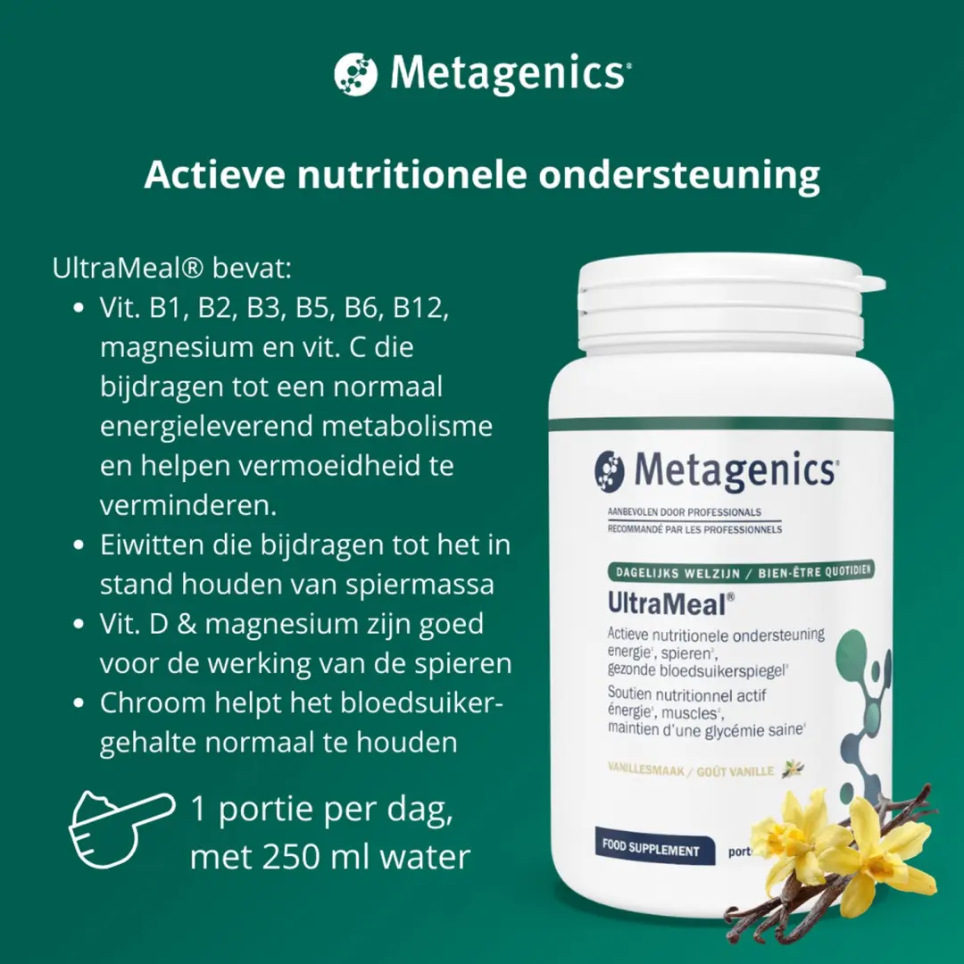 Metagenics UltraMeal Vanille 630g - afbeelding 2 van 6