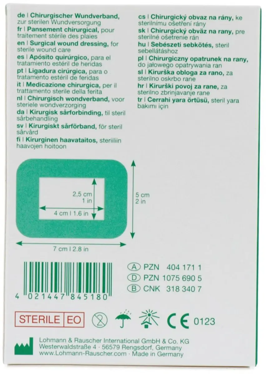 Lohmann & Rauscher Curapor Wondpleister 7x5cm - 5 Stuks - afbeelding 4 van 6