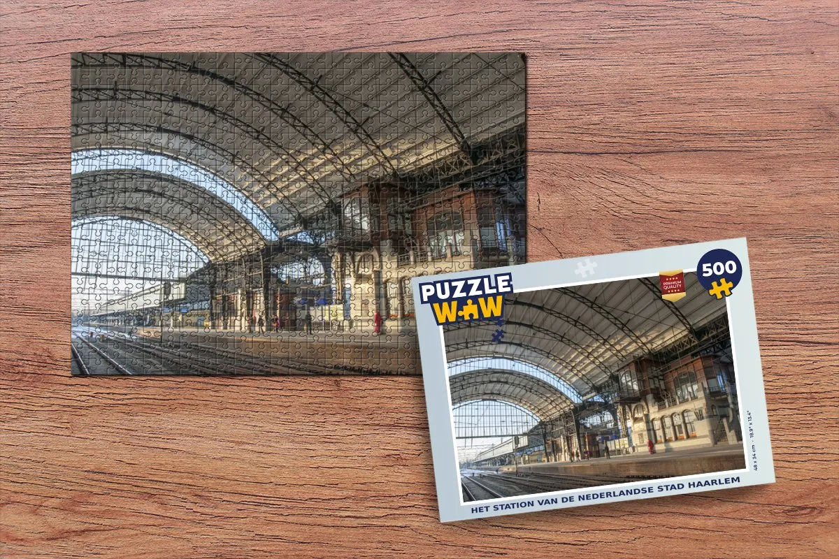PuzzleWow Haarlem Legpuzzel 500 Stuks - Multicolor
