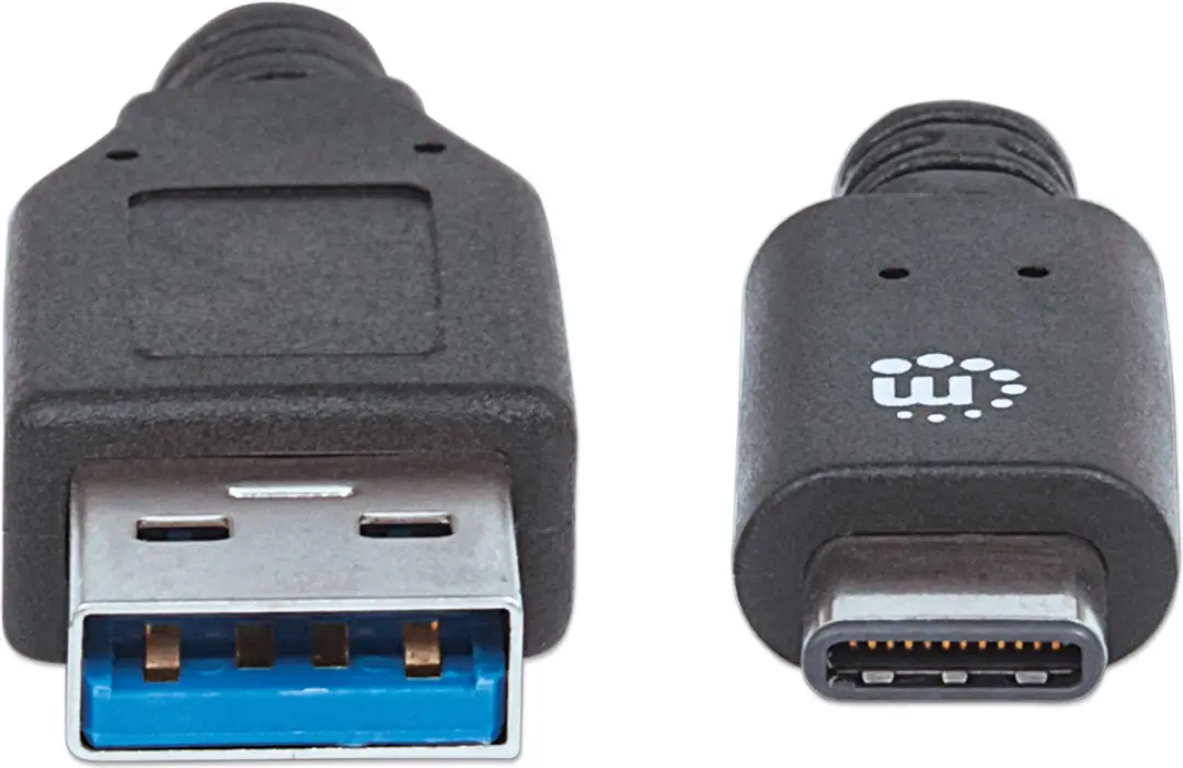 Manhattan 353373 USB-kabel USB-A naar USB-C 1m - Zwart - afbeelding 4 van 6