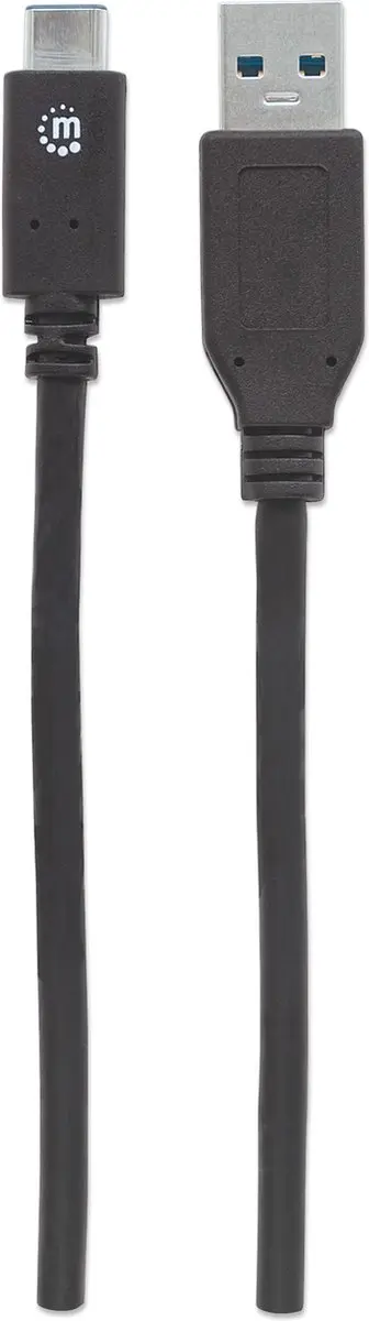 Manhattan 353373 USB-kabel USB-A naar USB-C 1m - Zwart - afbeelding 5 van 6