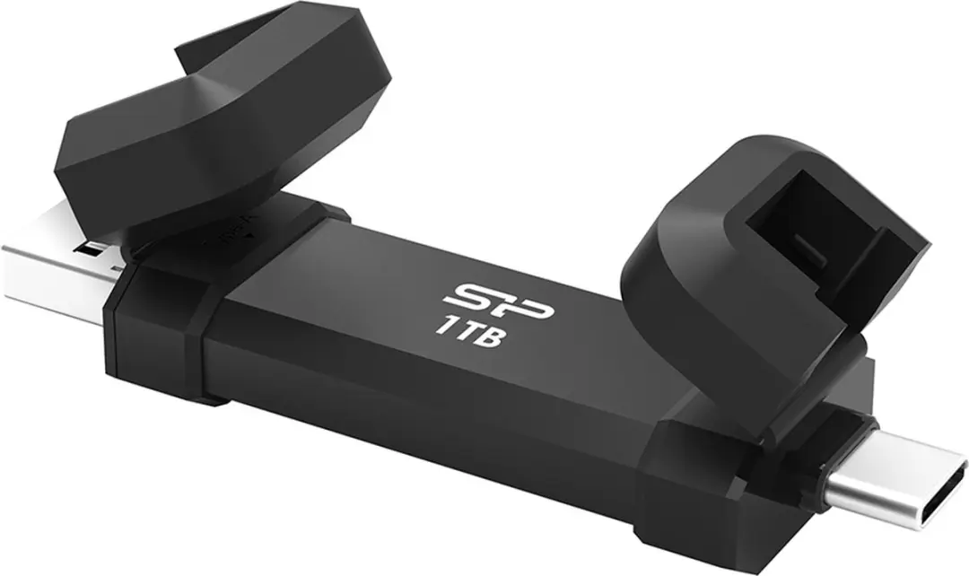 Silicon Power DS72 SP001TBUC3S72VPK USB-stick 1TB - USB-C 3.2 Gen 2 - Zwart - afbeelding 3 van 4