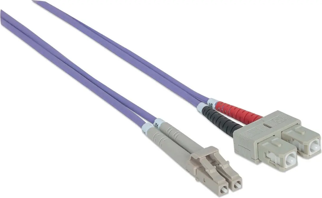 Intellinet 750936 Glasvezelkabel LC-SC OM4 - 3m - Paars - afbeelding 3 van 6