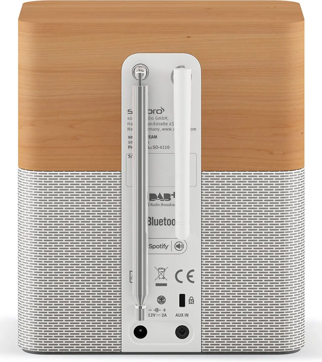 Sonoro STREAM SO-4110-101-MW Internet Radio - Esdoorn/Wit - afbeelding 5 van 5