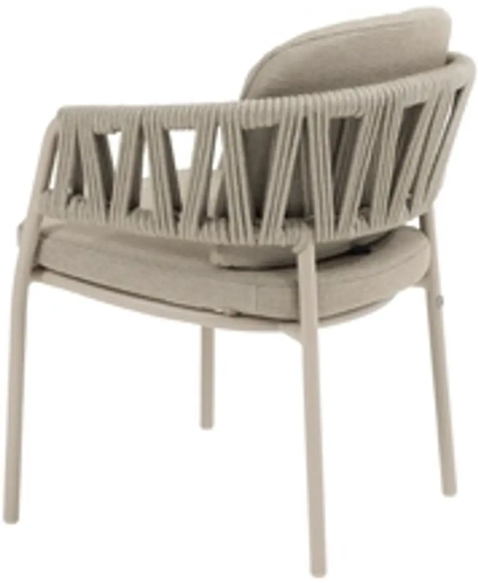 4 Seasons Outdoor Calma Dining Tuinstoel - Taupe/Zand - afbeelding 2 van 5